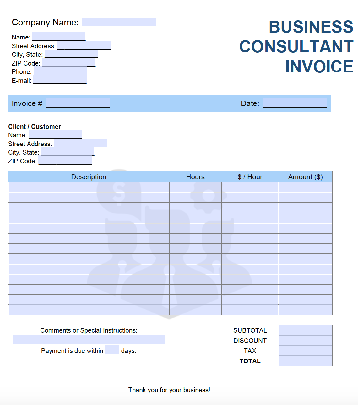 Consulting Business Plan Template Free