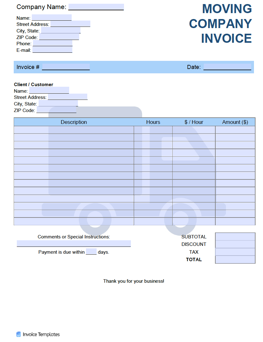 Company Receipt Template from invoicetemplates.com