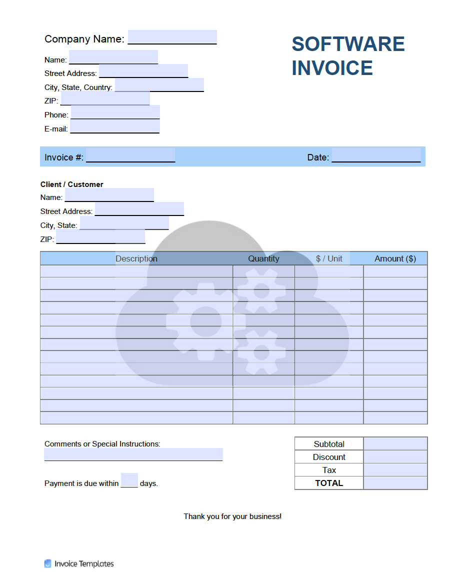 Saas Invoice Template