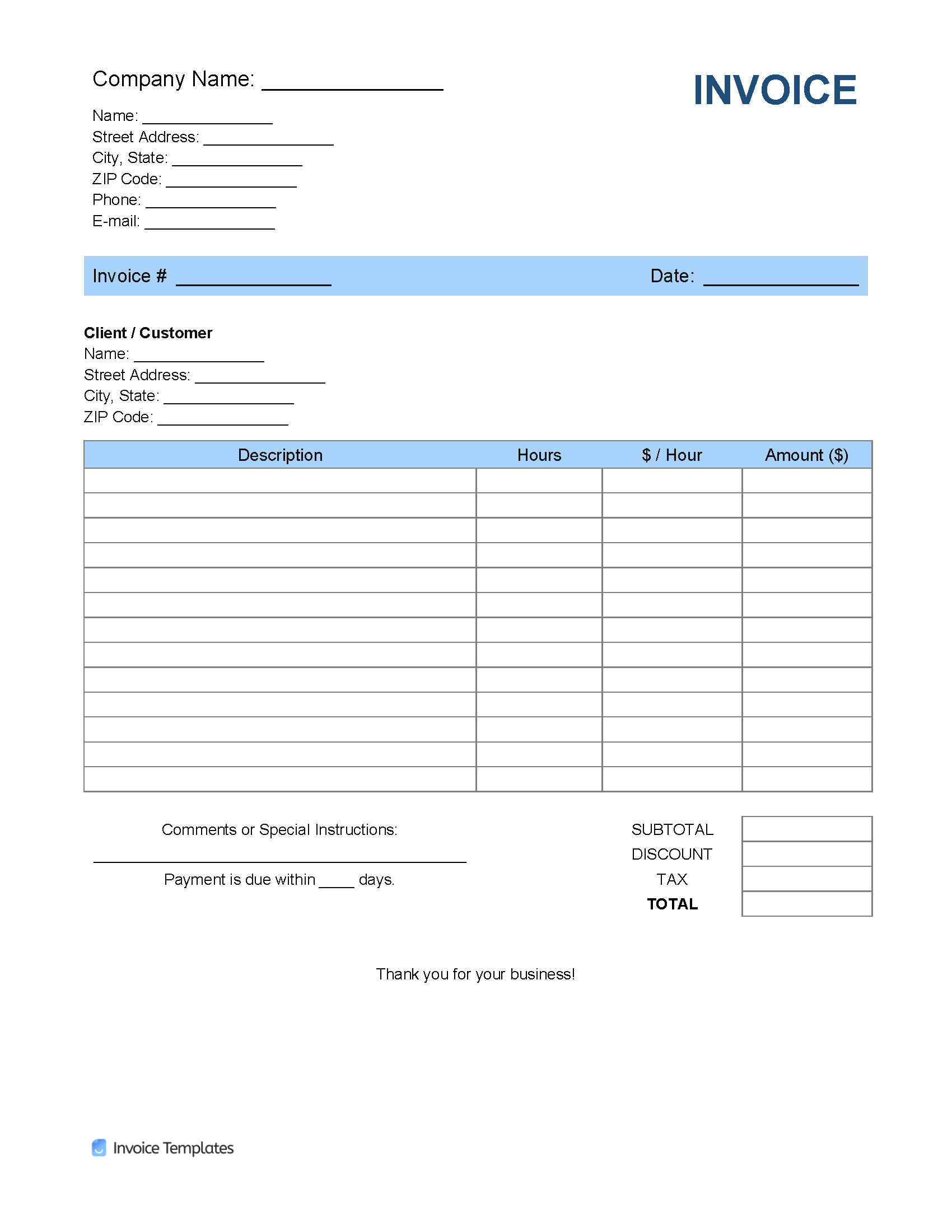 It Invoice Template from invoicetemplates.com